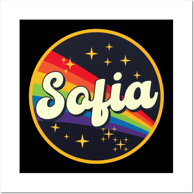 Sofia // Rainbow In Space Vintage Style Wall Art by LMW Art